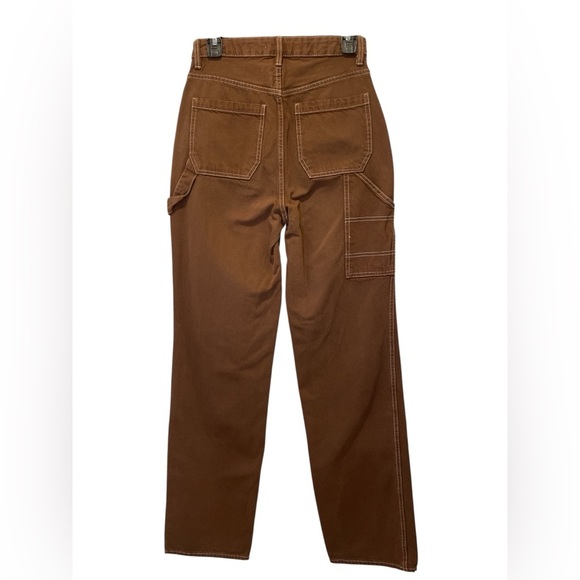 Pacsun 90’S BF Carpenter Brown Pants size 27 - Picture 3 of 4